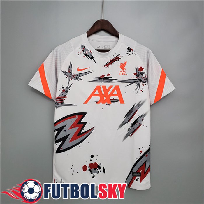 Camiseta Entrenamiento FC Liverpool Blanca/Grise 2020/2021