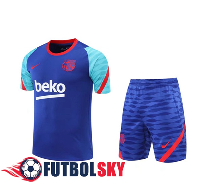 Camiseta Entrenamiento FC Barcelona + Cortos Azul 2020/2021