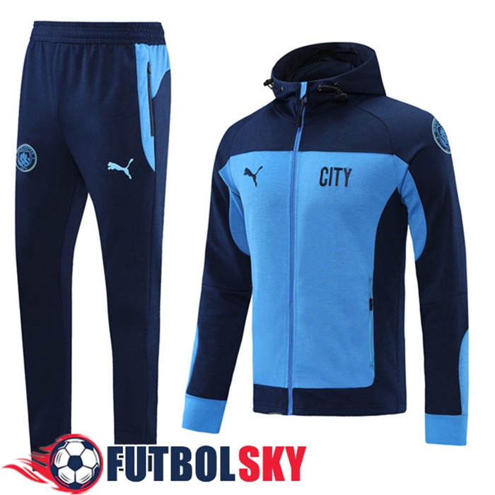 Chaqueta Con Capucha Chandal Manchester City Azul Marino 2020/2021