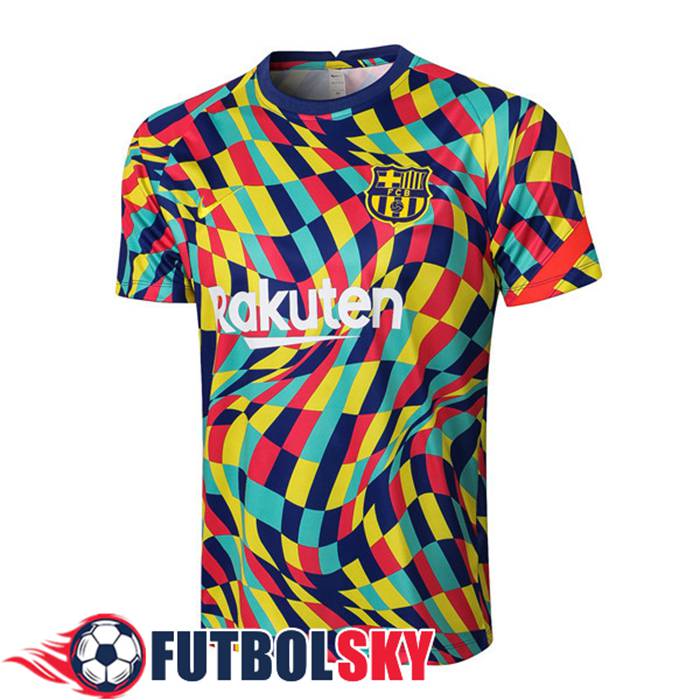 Camiseta Entrenamiento FC Barcelona Amarillo/Azul 2021/2022