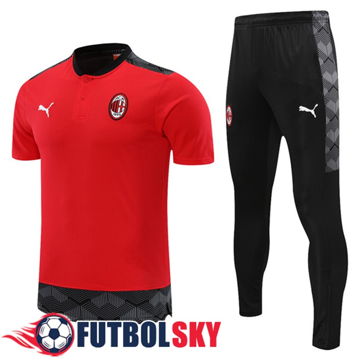 Camiseta Entrenamiento AC Milan + Pantalones Rojo 2021/2022