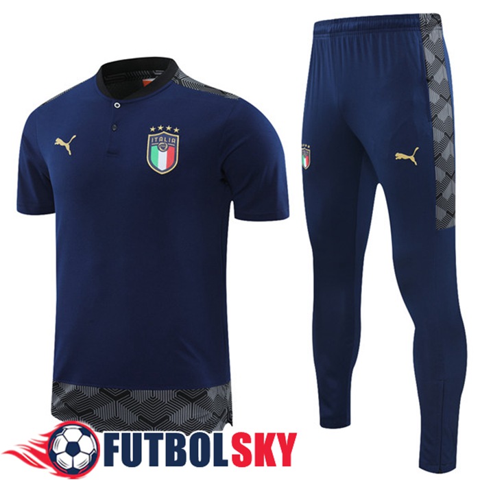 Camiseta Entrenamiento Italia + Pantalones Marin Azul 2021/2022