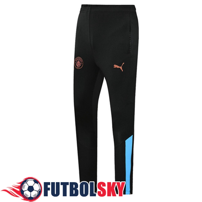 Pantalon Entrenamiento Manchester City Negro/Azul 2021/2022