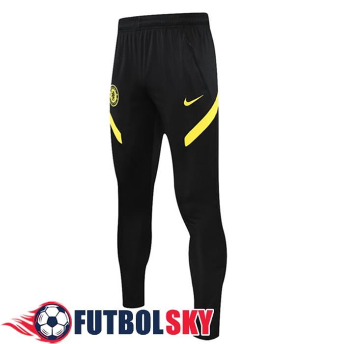 Pantalon Entrenamiento FC Chelsea Negro/Amarillo 2021/2022