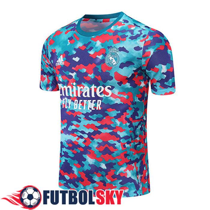 Camiseta Entrenamiento Real Madrid Rojo/Azul/Púrpura 2021/2022