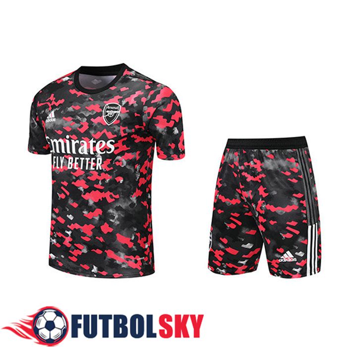Camiseta Entrenamiento Arsenal + Cortos Rojo/Negro 2021/2022