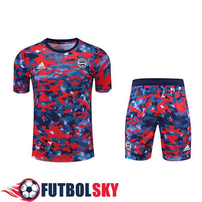 Camiseta Entrenamiento FC Bayern Munich + Cortos Rojo/Azul 2021/2022