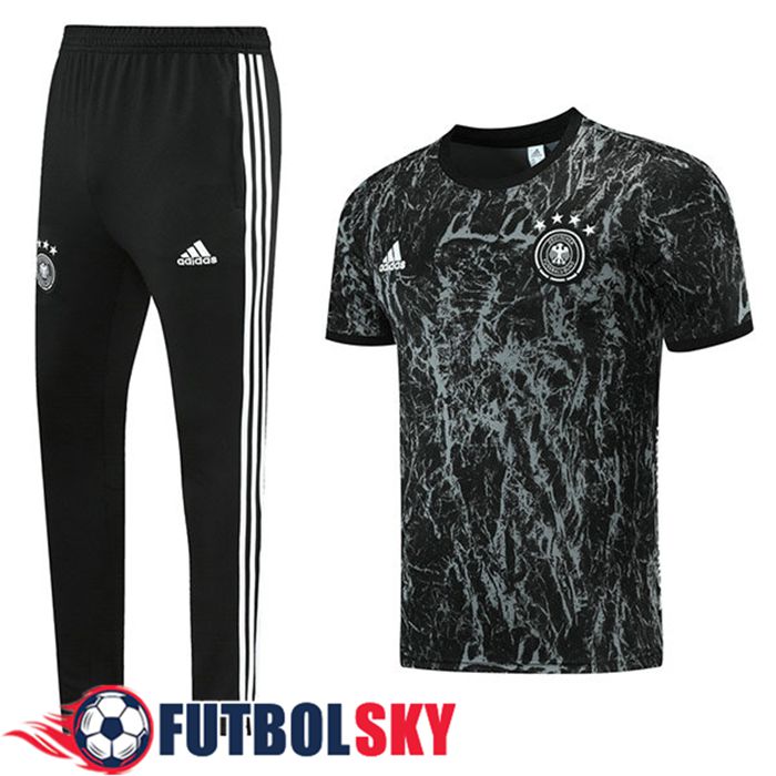 Camiseta Entrenamiento Alemania + Pantalones Blanca/Negro 2021/2022