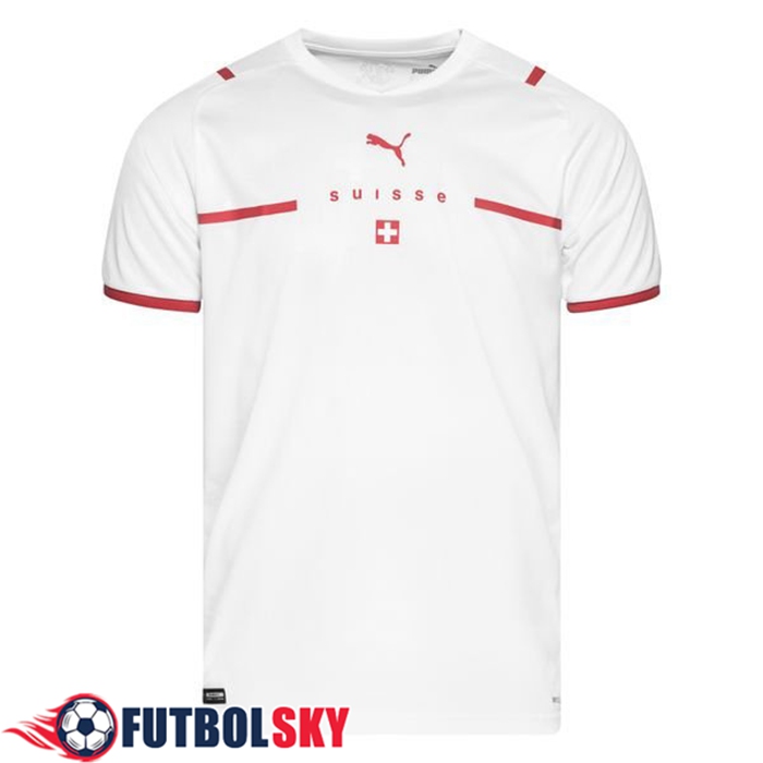 Camiseta Futbol Suizo Blanca 2021