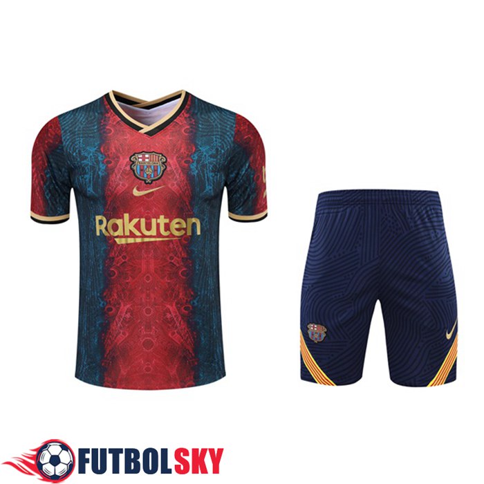 Camiseta Entrenamiento FC Barcelona + Cortos Rojo 2021/2022