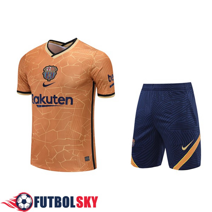 Camiseta Entrenamiento FC Barcelona + Cortos Naranja 2021/2022