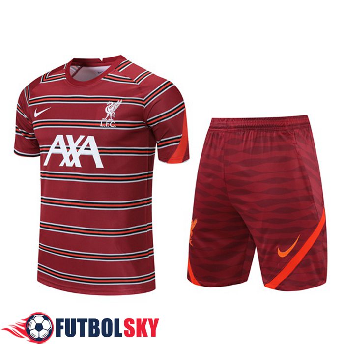 Camiseta Entrenamiento FC Liverpool + Cortos Rojo 2021/2022