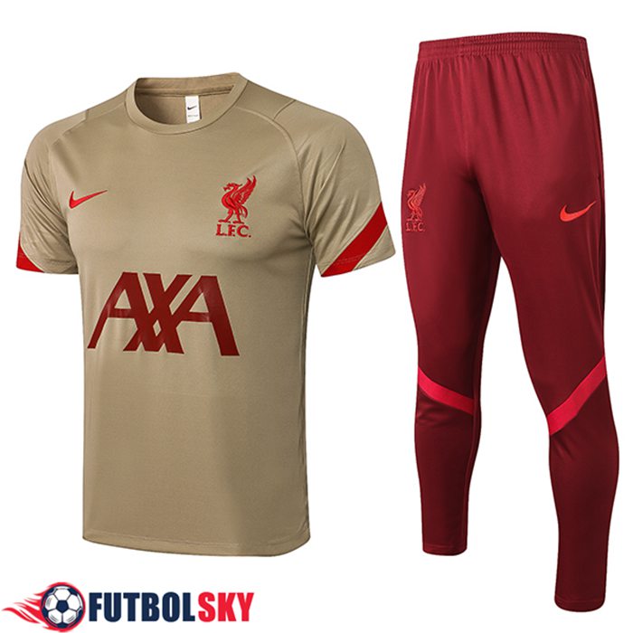 Camiseta Entrenamiento FC Liverpool + Pantalones Brun 2021/2022
