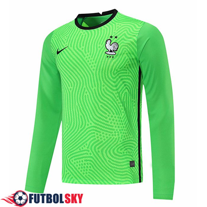 Camiseta Futbol Francia Portero Manga Larga Verde 2020