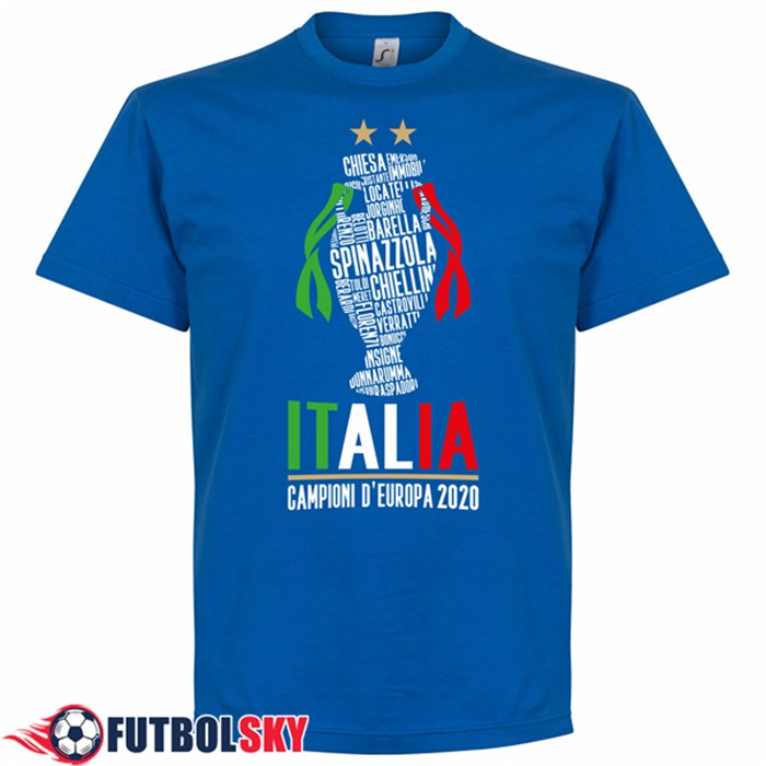 Camiseta Entrenamiento Italia UEFA Euro 2020 Champions Azul - GXHTS02
