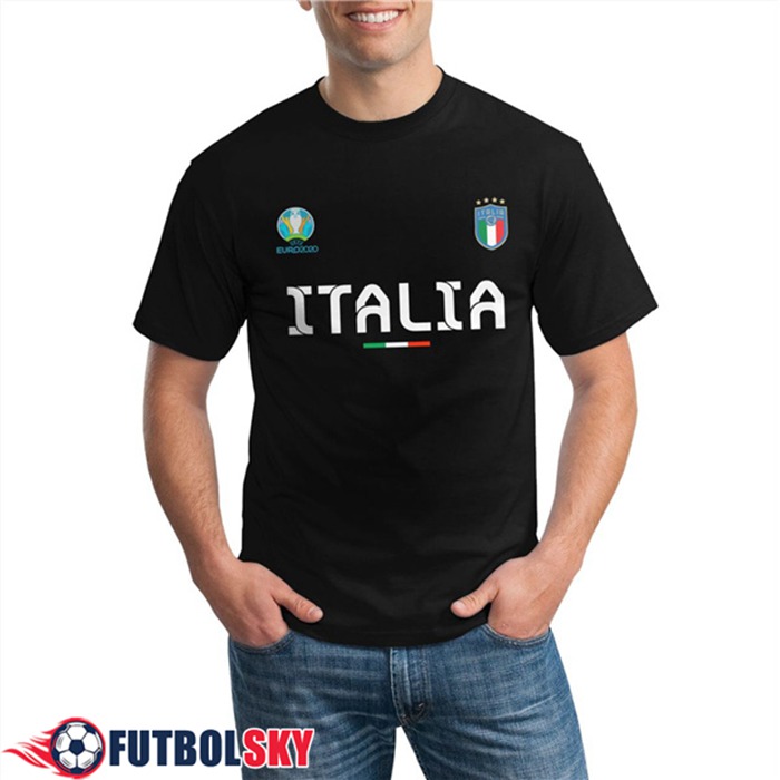 Camiseta Entrenamiento Italia UEFA Euro 2020 Champions Negro - GXHTS09