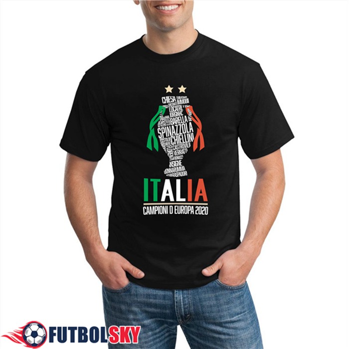 Camiseta Entrenamiento Italia UEFA Euro 2020 Champions Negro - GXHTS10