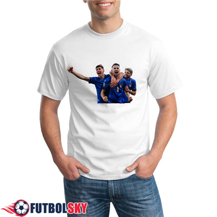 Camiseta Entrenamiento Italia UEFA Euro 2020 Champions Blanca - GXHTS16