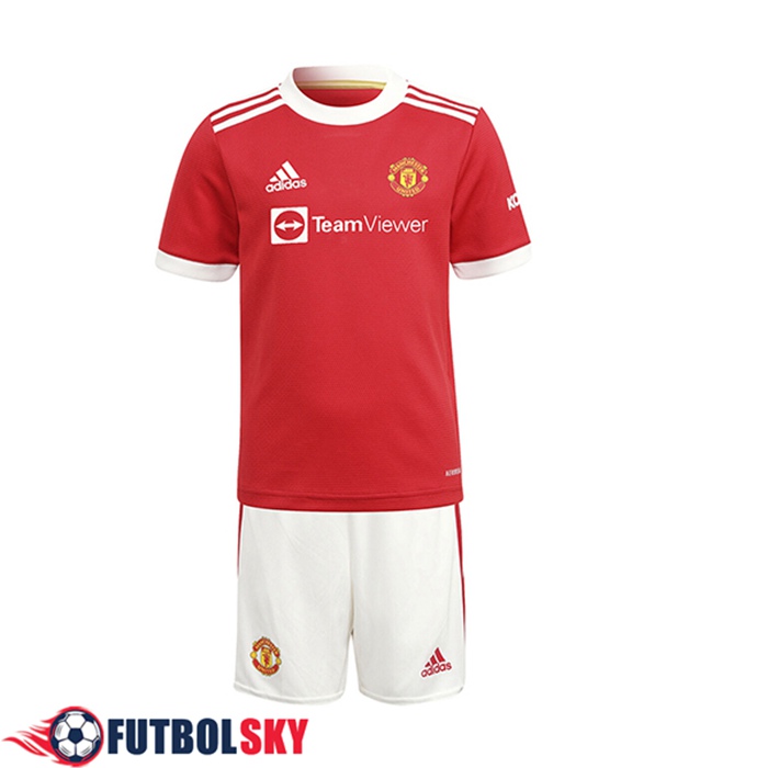 Camiseta Futbol Manchester United Niños Titular 2021/2022