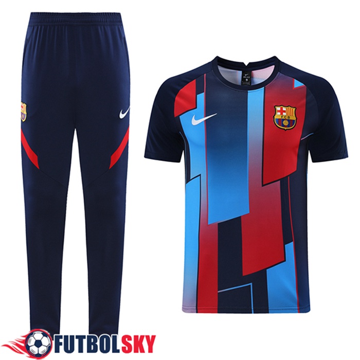 Camiseta Entrenamiento FC Barcelona + Pantalones Negro/Azul 2021/2022