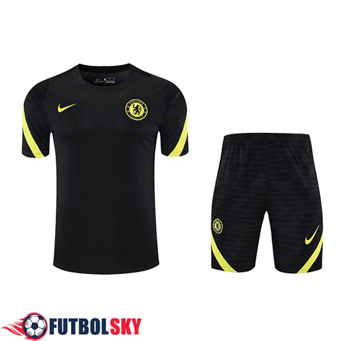 Camiseta Entrenamiento FC Chelsea + Cortos Negro 2021/2022
