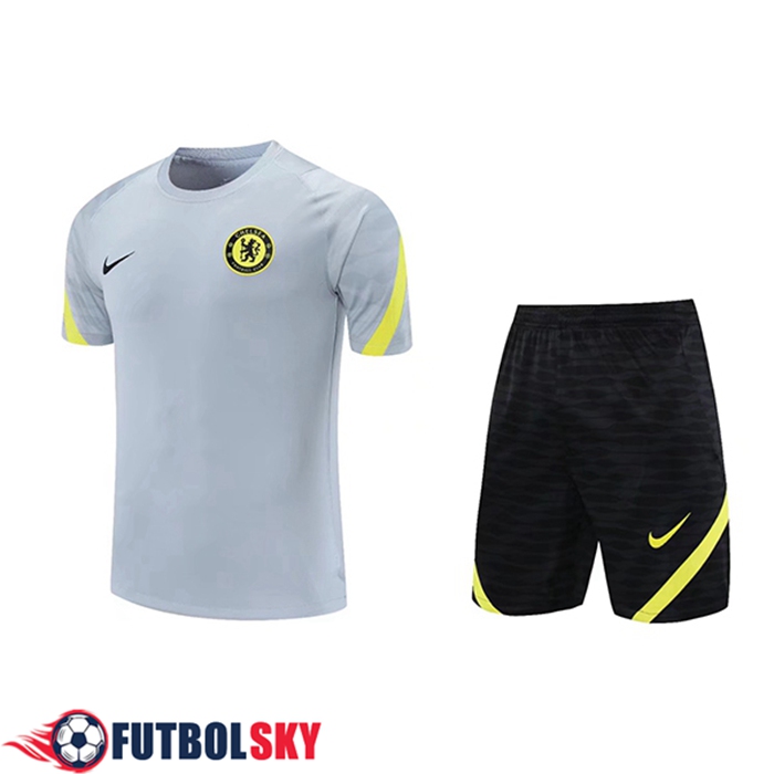 Camiseta Entrenamiento FC Chelsea + Cortos Gris 2021/2022