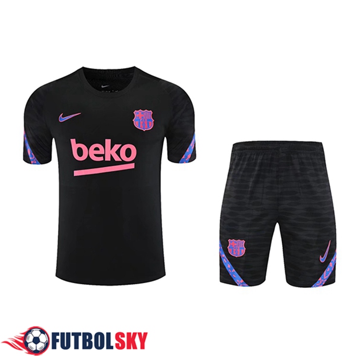 Camiseta Entrenamiento FC Barcelona + Cortos Negro 2021/2022