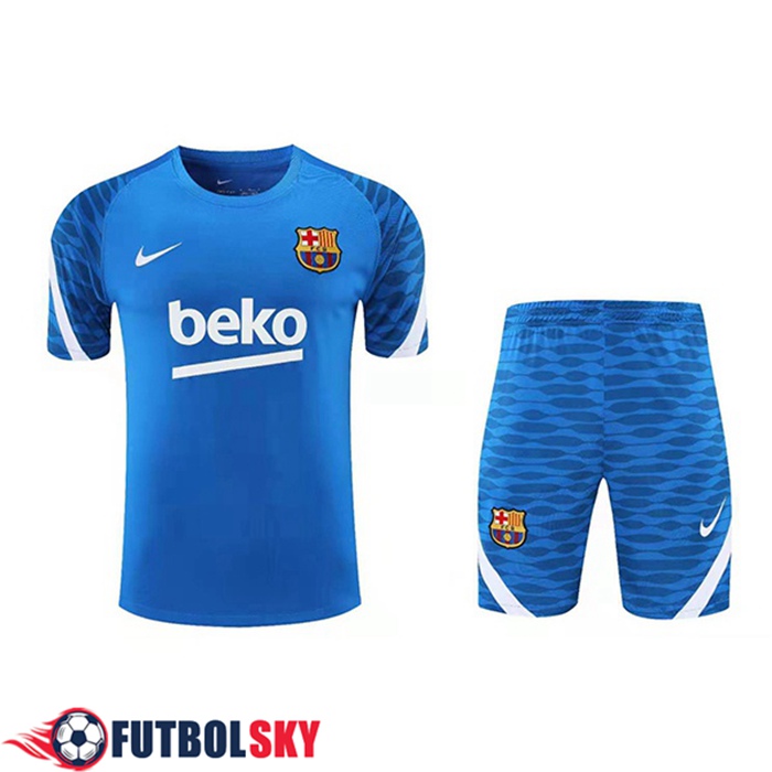 Camiseta Entrenamiento FC Barcelona + Cortos Azul 2021/2022