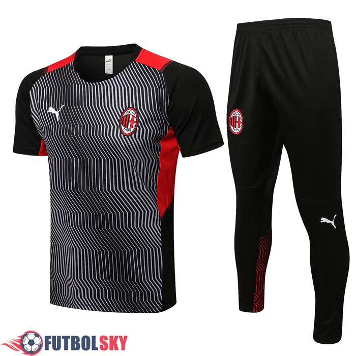 Camiseta Entrenamiento AC Milan + Pantalones Rojo/Negro 2021/2022