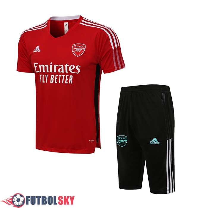 Camiseta Entrenamiento FC Arsenal + Cortos Rojo/Blanca 2021/2022