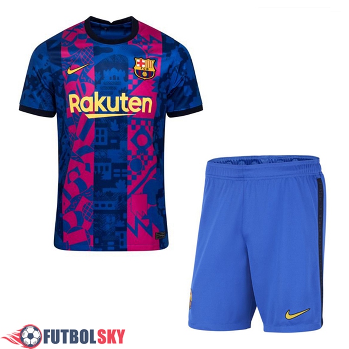 Traje Camiseta Futbol FC Barcelona Tercero + Cortos 2021/2022
