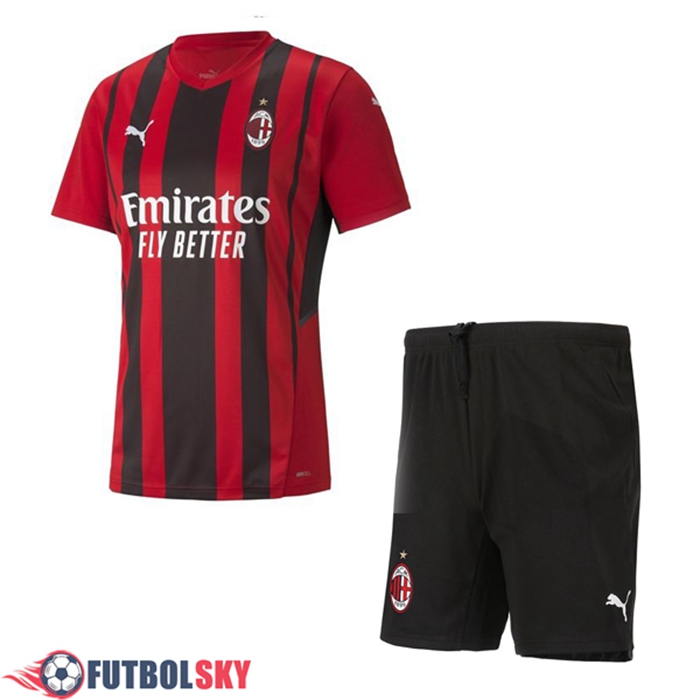 Traje Camiseta Futbol AC Milan Titular + Cortos 2021/2022