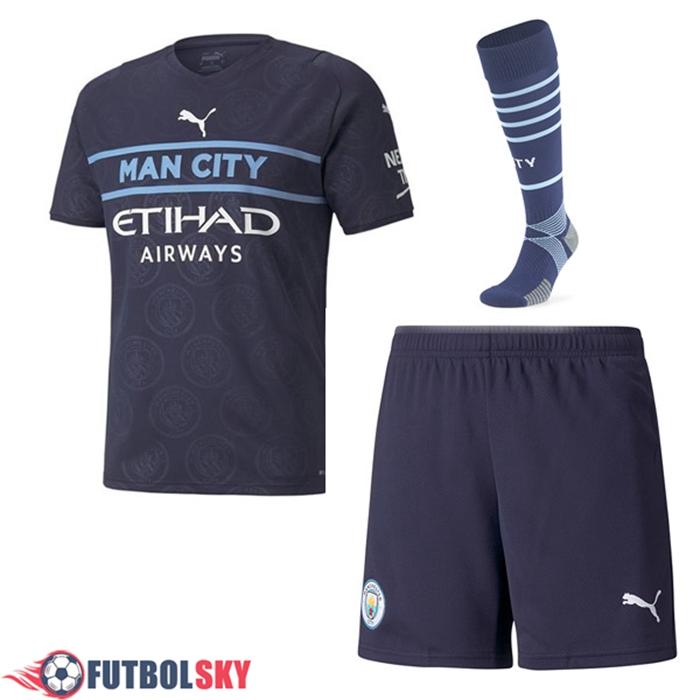 Traje Camiseta Futbol Manchester City Tercero (Cortos + Calcetines) 2021/2022