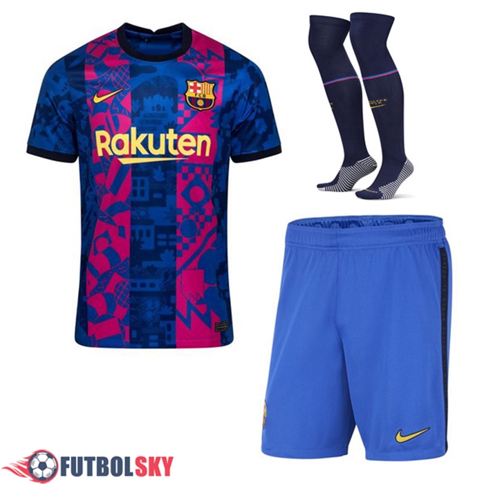 Traje Camiseta Futbol FC Barcelona Tercero (Cortos + Calcetines) 2021/2022