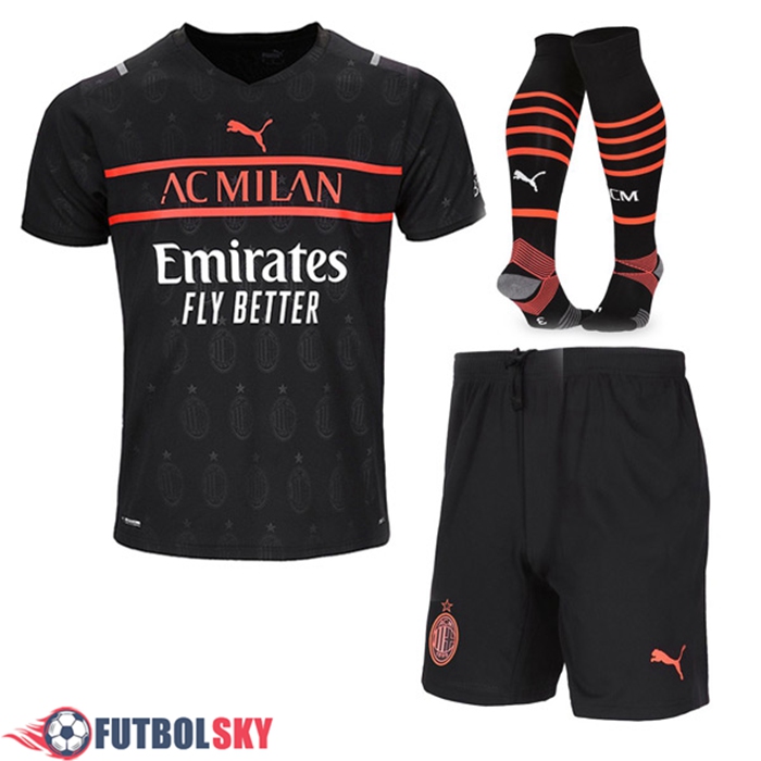 Traje Camiseta Futbol AC Milan Tercero (Cortos + Calcetines) 2021/2022