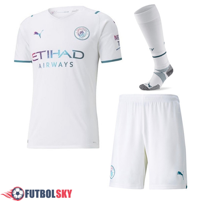 Traje Camiseta Futbol Manchester City Alternativo (Cortos + Calcetines) 2021/2022
