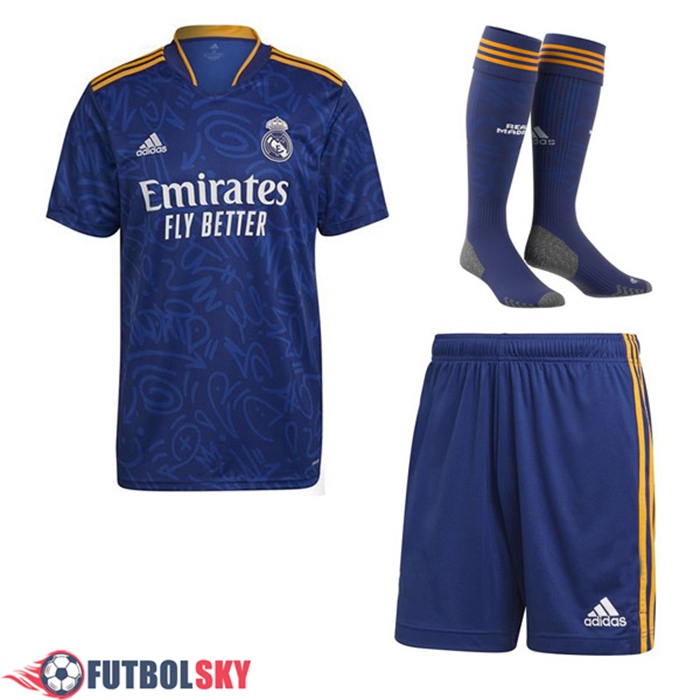 Traje Camiseta Futbol Real Madrid Alternativo (Cortos + Calcetines) 2021/2022