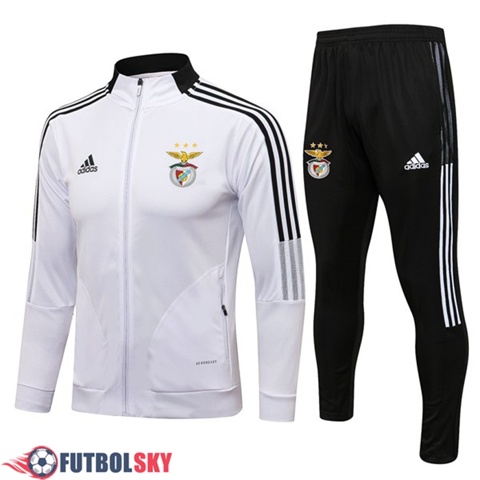 Chandal Equipos De Futbol - Chaqueta S.L.Benfica Blanca 2021/2022