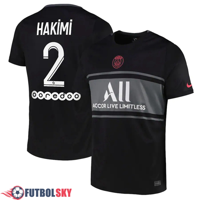 Camiseta Futbol Jordan PSG (Hakimi 2) Tercero 2021/2022