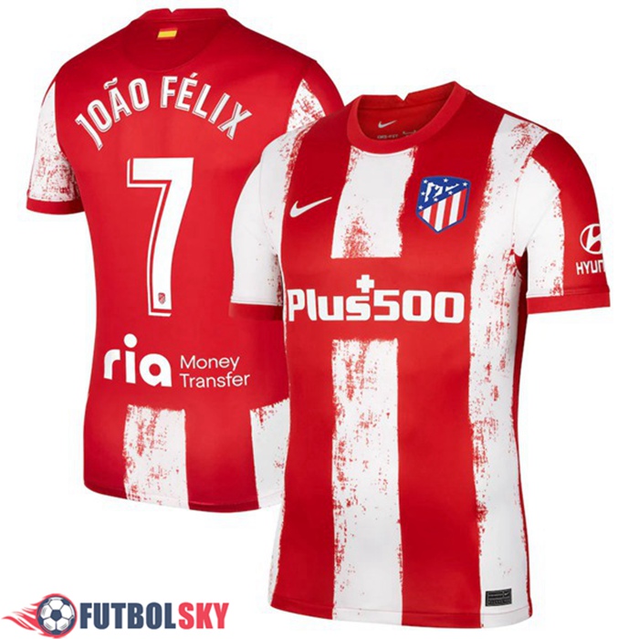Camiseta Futbol Atletico Madrid (Joao Felix 7) Titular 2021/2022
