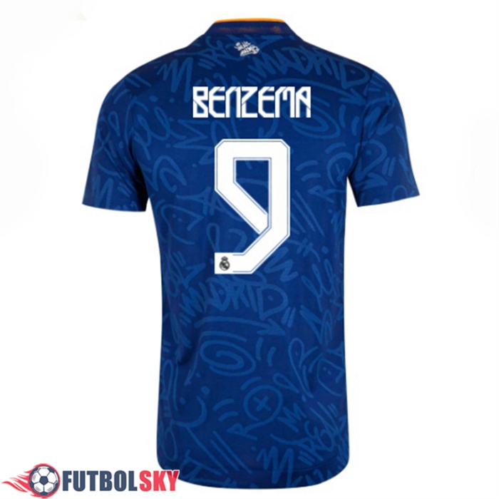 Camiseta Futbol Real Madrid (Benzema 9) Alternativo 2021/2022