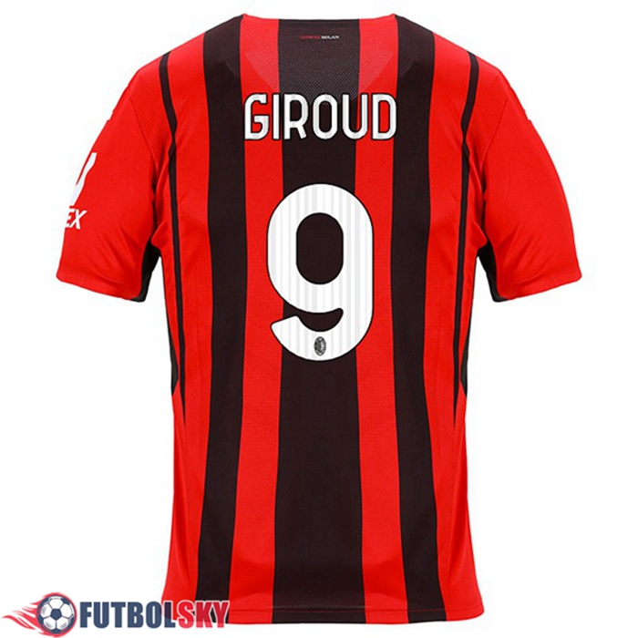 Camiseta Futbol AC Milan (GIROUD 9) Titular 2021/2022