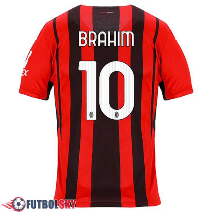 Camiseta Futbol AC Milan (BRAHIM 10) Titular 2021/2022