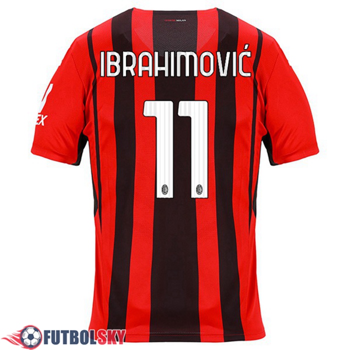 Camiseta Futbol AC Milan (IBRAHIMOVIC 11) Titular 2021/2022