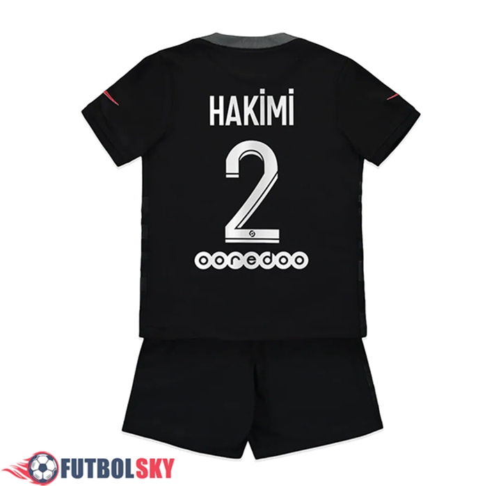 Camiseta Futbol Jordan PSG (Hakimi 2) Ninos Tercero 2021/2022