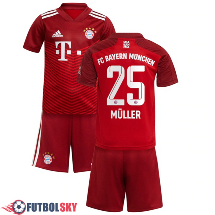 Camiseta Futbol Bayern Munich (Muller 25) Ninos Titular 2021/2022