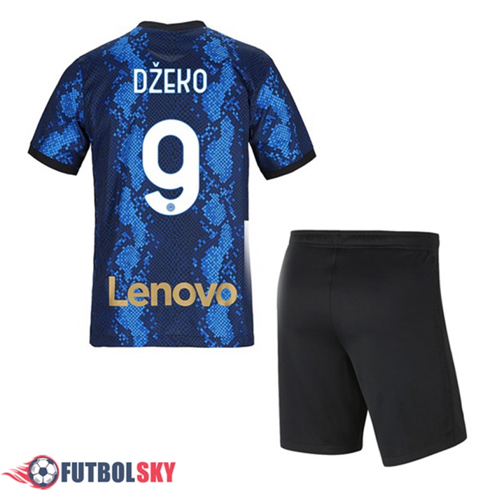 Camiseta Futbol Inter Milan (DZEKO 9) Ninos Titular 2021/2022