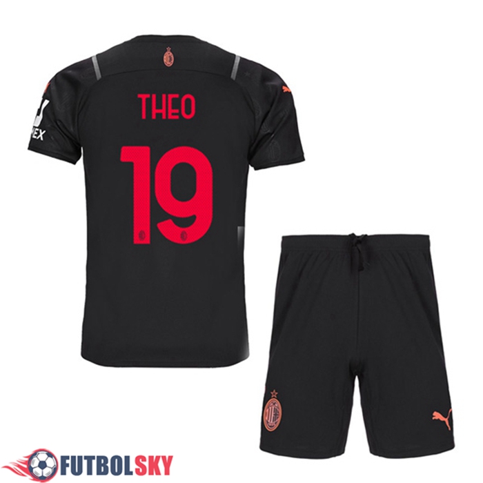 Camiseta Futbol AC Milan (THEO 19) Ninos Tercero 2021/2022
