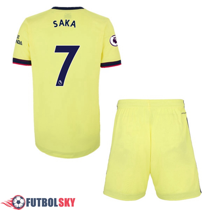 Camiseta Futbol FC Arsenal (Bukayo Saka 7) Ninos Alternativo 2021/2022