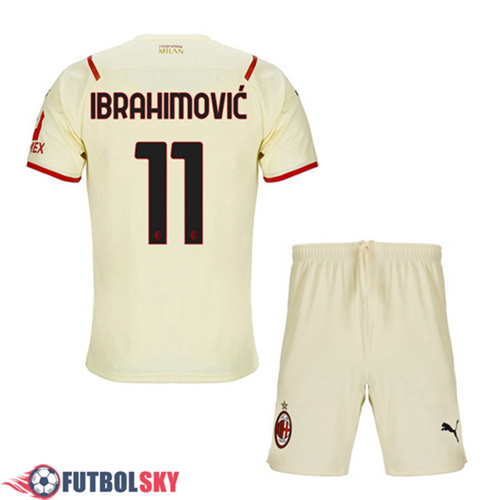 Camiseta Futbol AC Milan (IBRAHIMOVIC 11) Ninos Alternativo 2021/2022